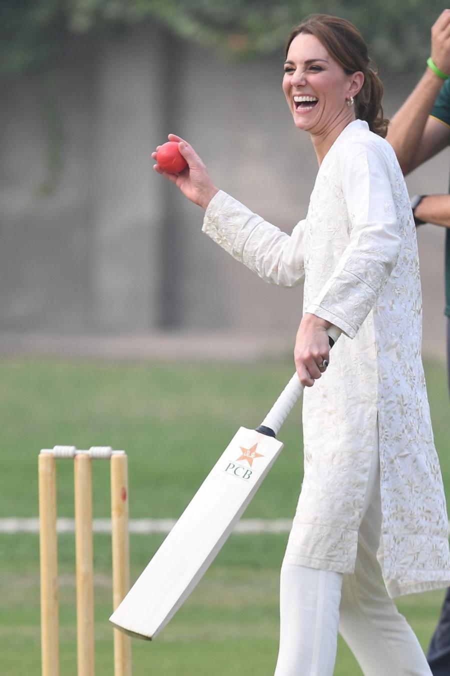 Kate Middleton at Visits the National Cricket Academy in Lahore