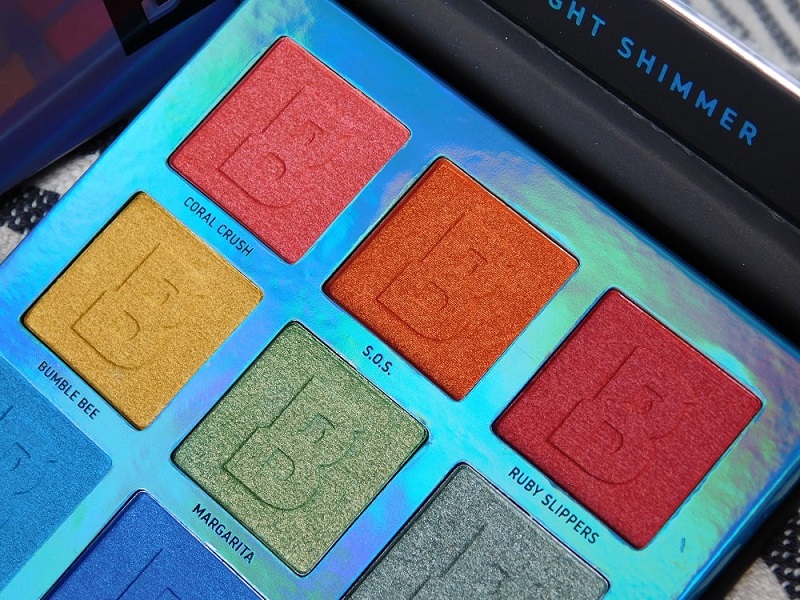 BeautyBay EYN Everything You Need | 9 Bright Shimmer Eyeshadow Palette Review & Swatches Avis - Coral Crush, S.O.S., Ruby Slippers, Bumble Bee, Margarita, Money Tree, Splash, Riviera, Pride - Eyeshadow Palette Spring Summer - Shimmer Metallic