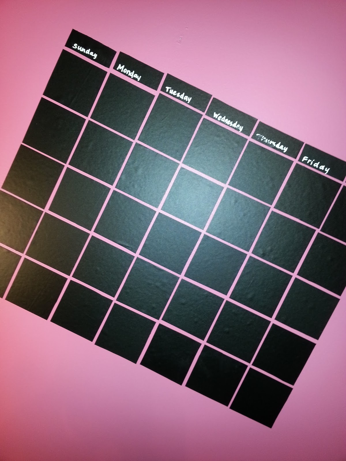 ~Just Me~: DIY Chalkboard Calendar