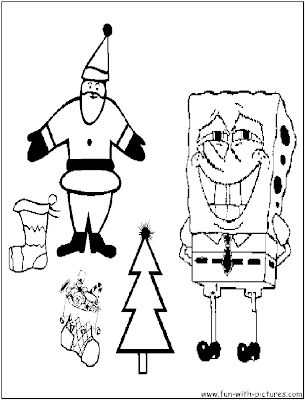 Spongebob Christmas Coloring Pages