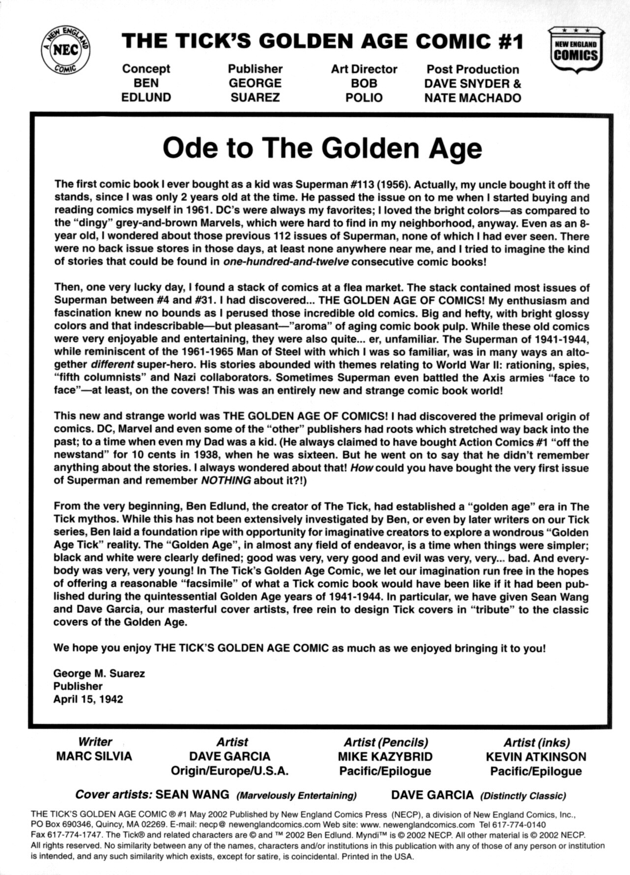 Read online The Tick's Golden Age Comic comic -  Issue #1 - 3