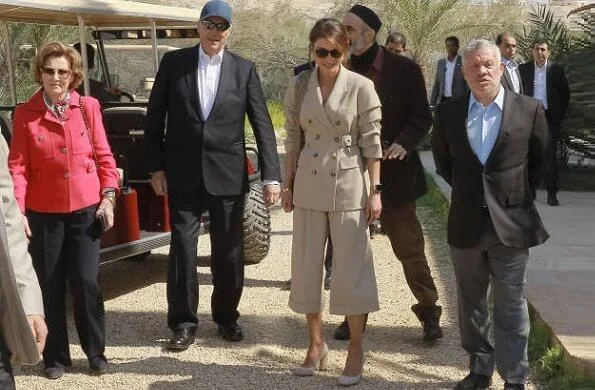 The King and Queen of Norway, King Abdullah and Queen Rania, visited the Baptism Site on the Jordan River Bethany