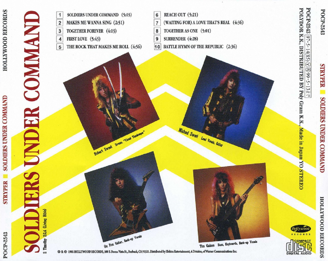 Cries from the Quiet World Stryper "Soldiers Under Command"