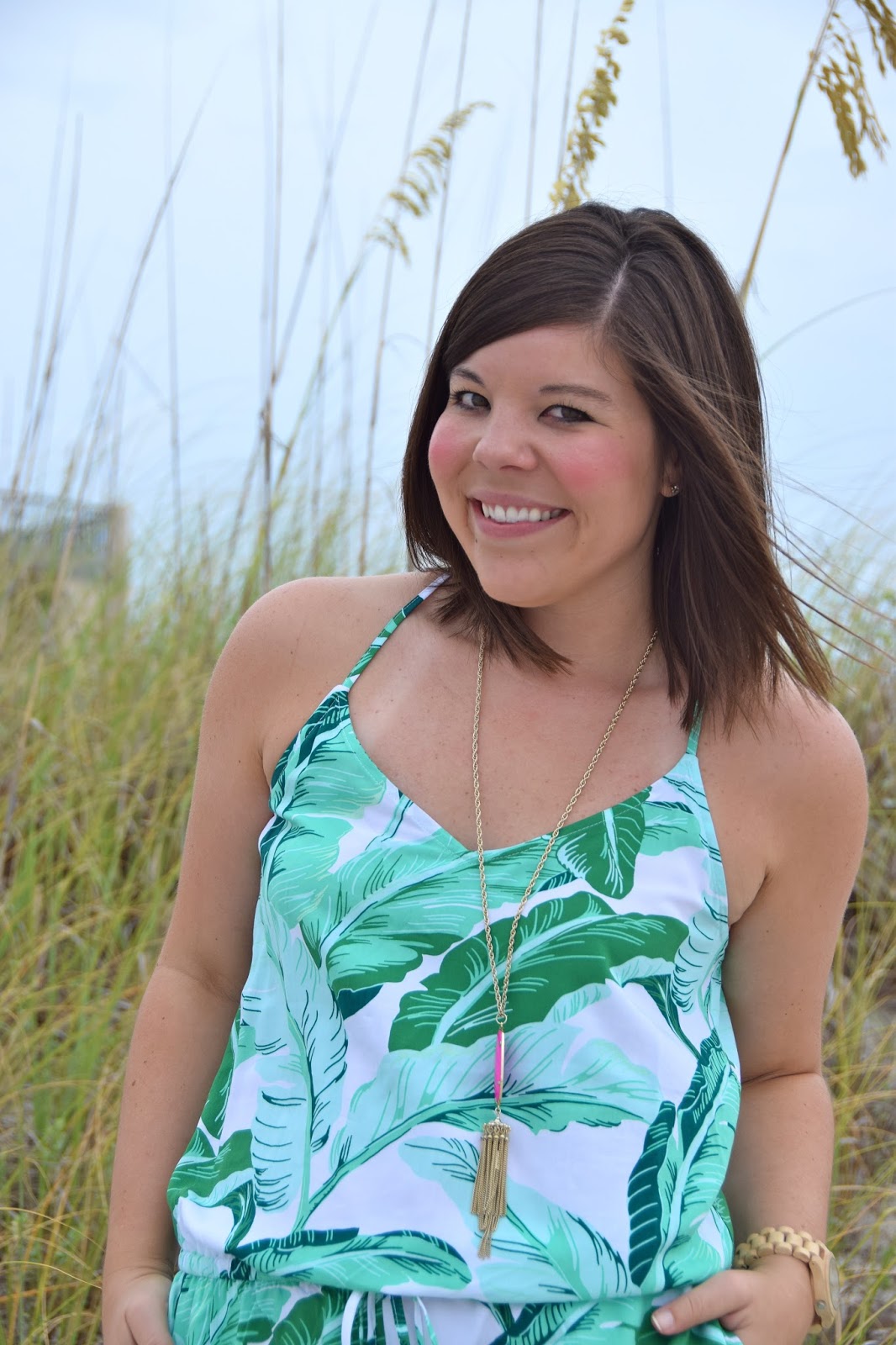 Palm Print Romper