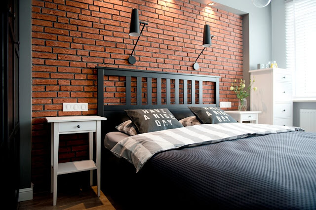 Decoração Jovem de pequeno apto em preto, branco e verde menta. Blog Achados de Decoração