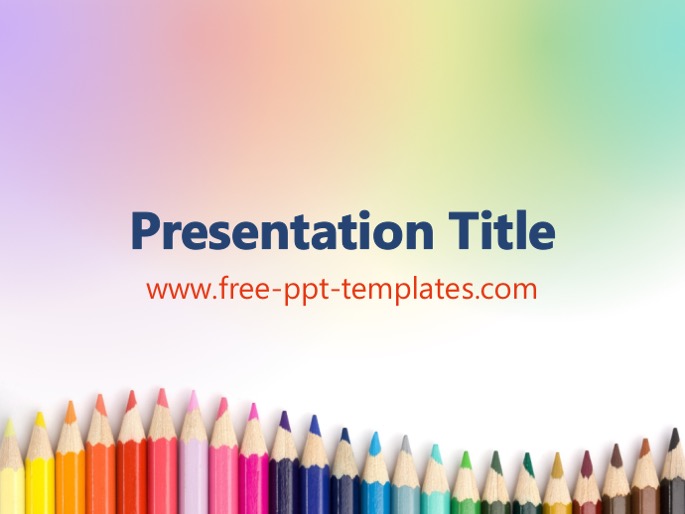 Crayons PPT Template GraphicXtreme