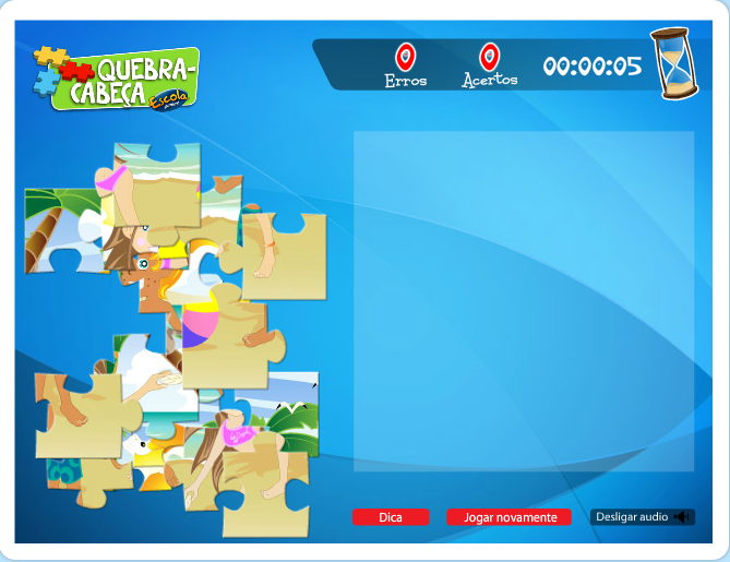 Jogando eu Aprendo: Quebra-Cabeça Escola Games