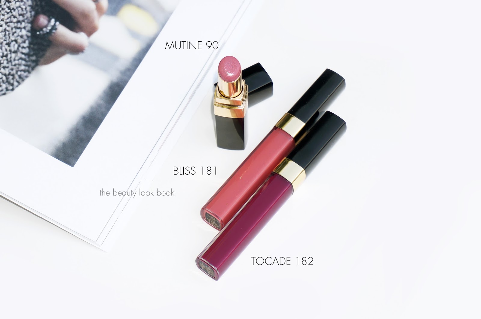 Chanel Mutine #90 Rouge Coco Shine, Bliss #181 and Tocade #182 Glossimers