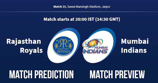 IPL 2018 Match 21 RR vs MI Match Prediction, Preview and Head to Head: Who Will Win?