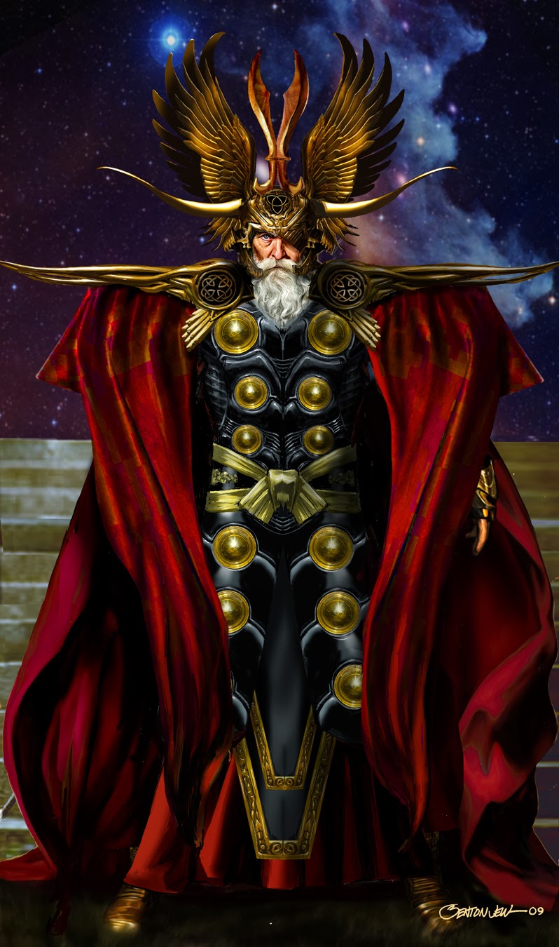 Check Out Odin's "Tighty-Whities" in Unused THOR Concept Art by Benton Jew.