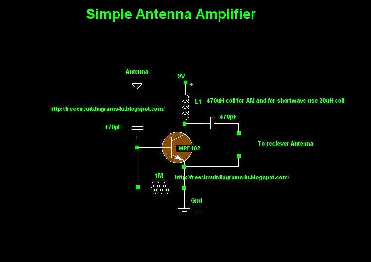 FREE CIRCUIT DIAGRAMS 4U: Antenna Amplifier Circuit Diagram