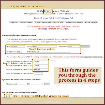 4 steps to narrow down your search for the right census page.