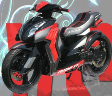  Modifikasi Motor  Mio  Sporty  2012 Warna Merah Sekedar 