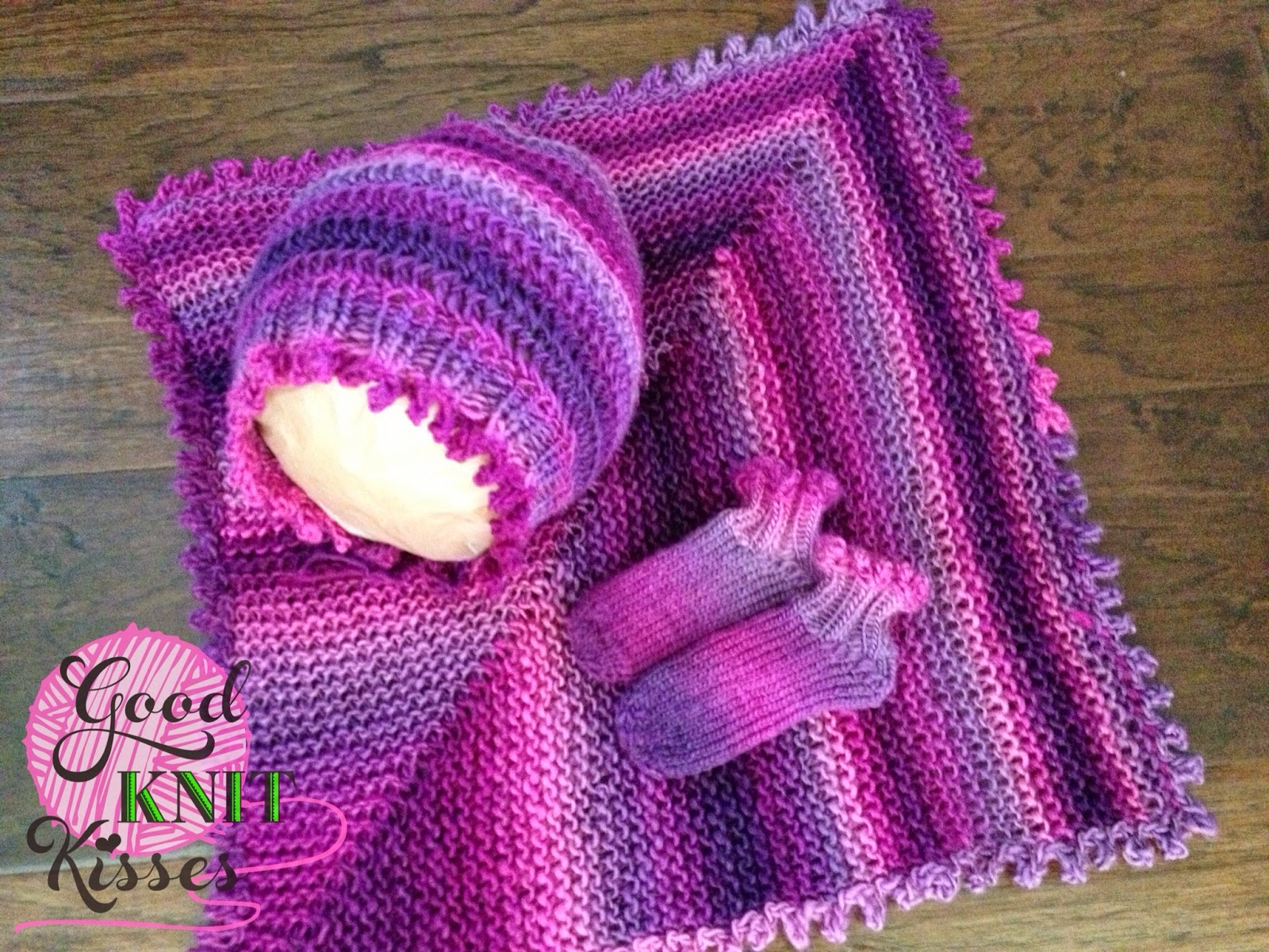 GoodKnit Kisses: Picot Bonnet free loom knit pattern