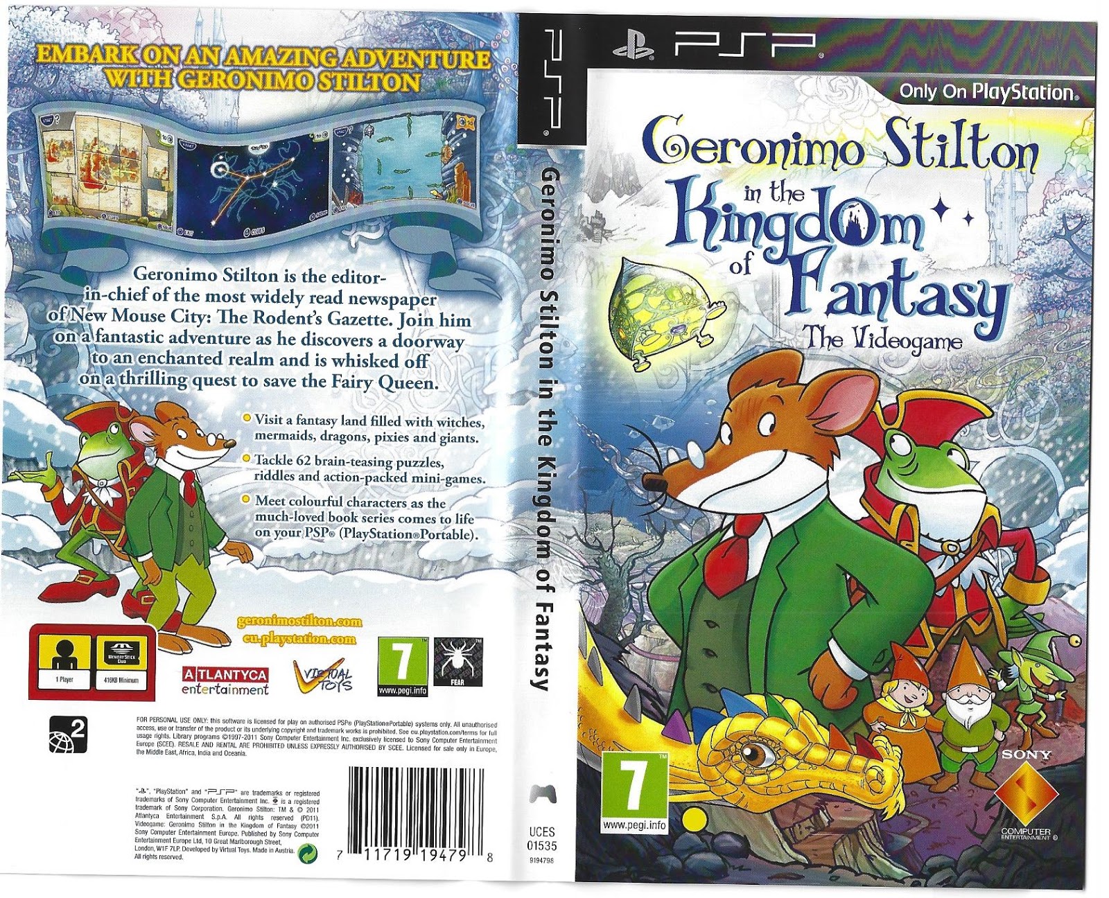 PSP Hidden Poster: Geronimo Stilton in the of Fantasy