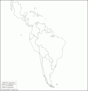 Online Maps: Blank Map of Latin America