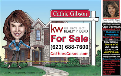 KW Caricature Business Card and Postcard Ad