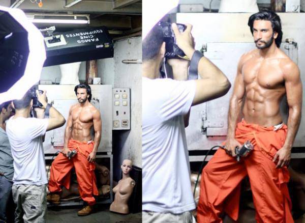 Shirtless Bollywood Men Ranveer Singh.