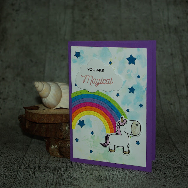 [DIY] You Are Magical Rainbow-Unicorn Greeting Card  Regenbogen-Einhorn lässt grüßen