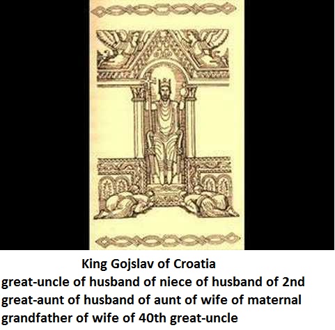 King Gojslav of Croatia