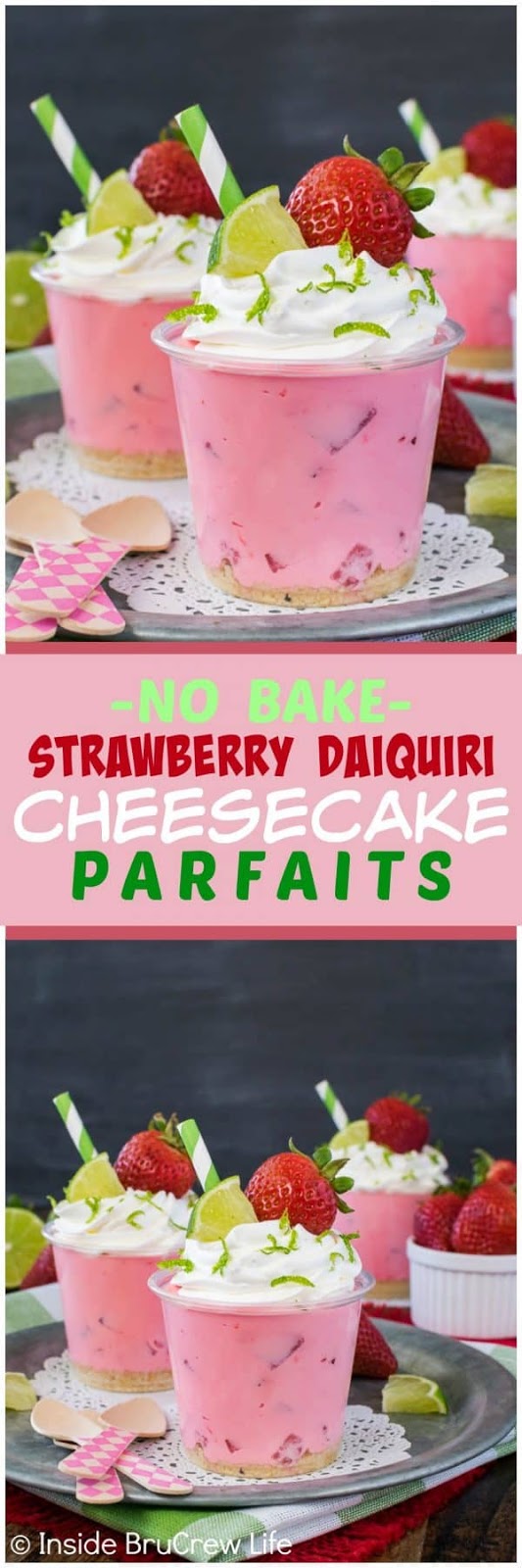 NO BAKE STRAWBERRY DAIQUIRI CHEESECAKE PARFAITS Cooking Make Easy