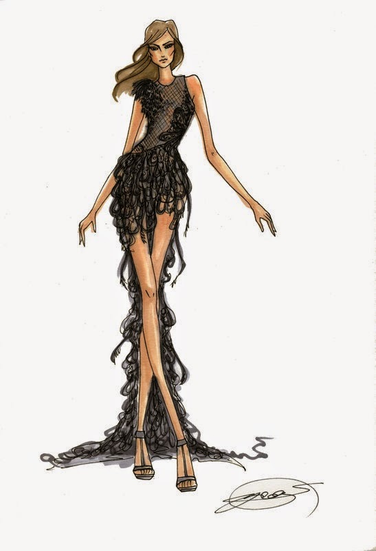Line Art Fashion Design : Fayci tage poses de croqui para tentar já