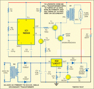 NTE Electronics Circuit: Fully Automatic Emergency Light