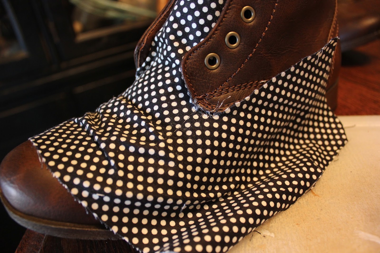 Blissfully Blessed DIY Fabric Covered Boots