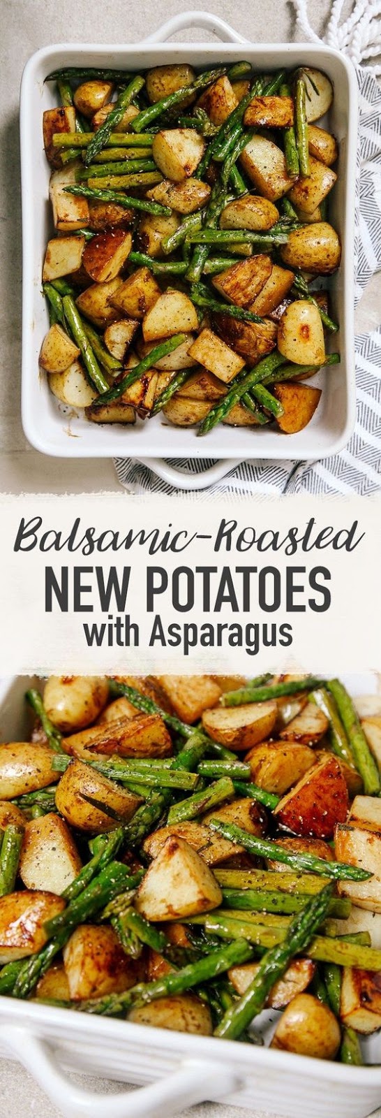 Balsamic Roasted New Potatoes With Asparagus Awesome Foods