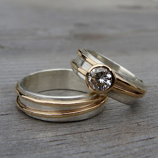 asymmetrical wedding rings