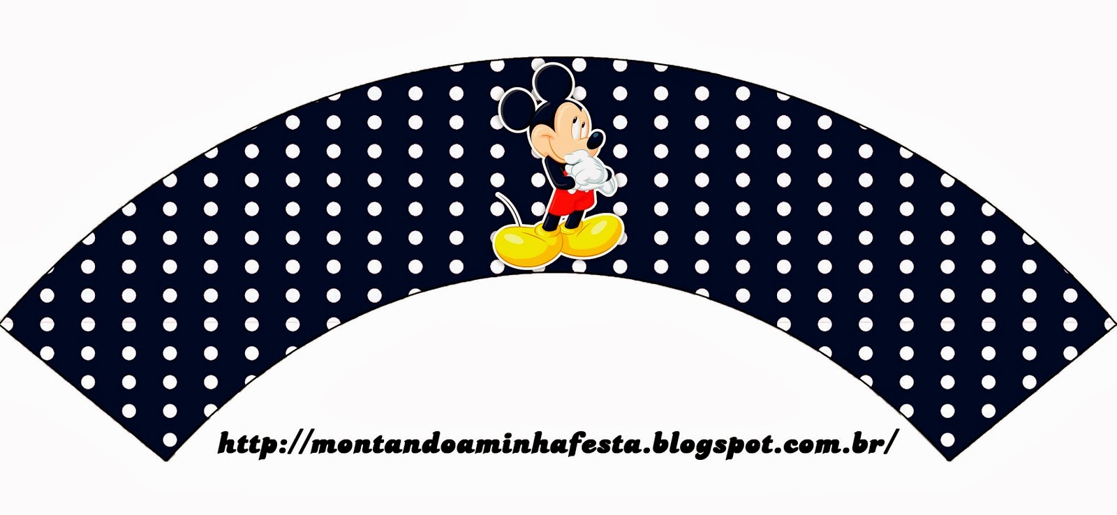 Mickey Rojo y Amarillo: Imprimibles e Invitaciones para Imprimir Gratis. Wrappers para cupcakes de Mickey.