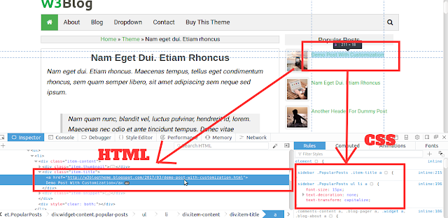 HTML and CSS To Customize by Inspect Element Firebug HTML and CSS To Customize by Inspect Element Firebug