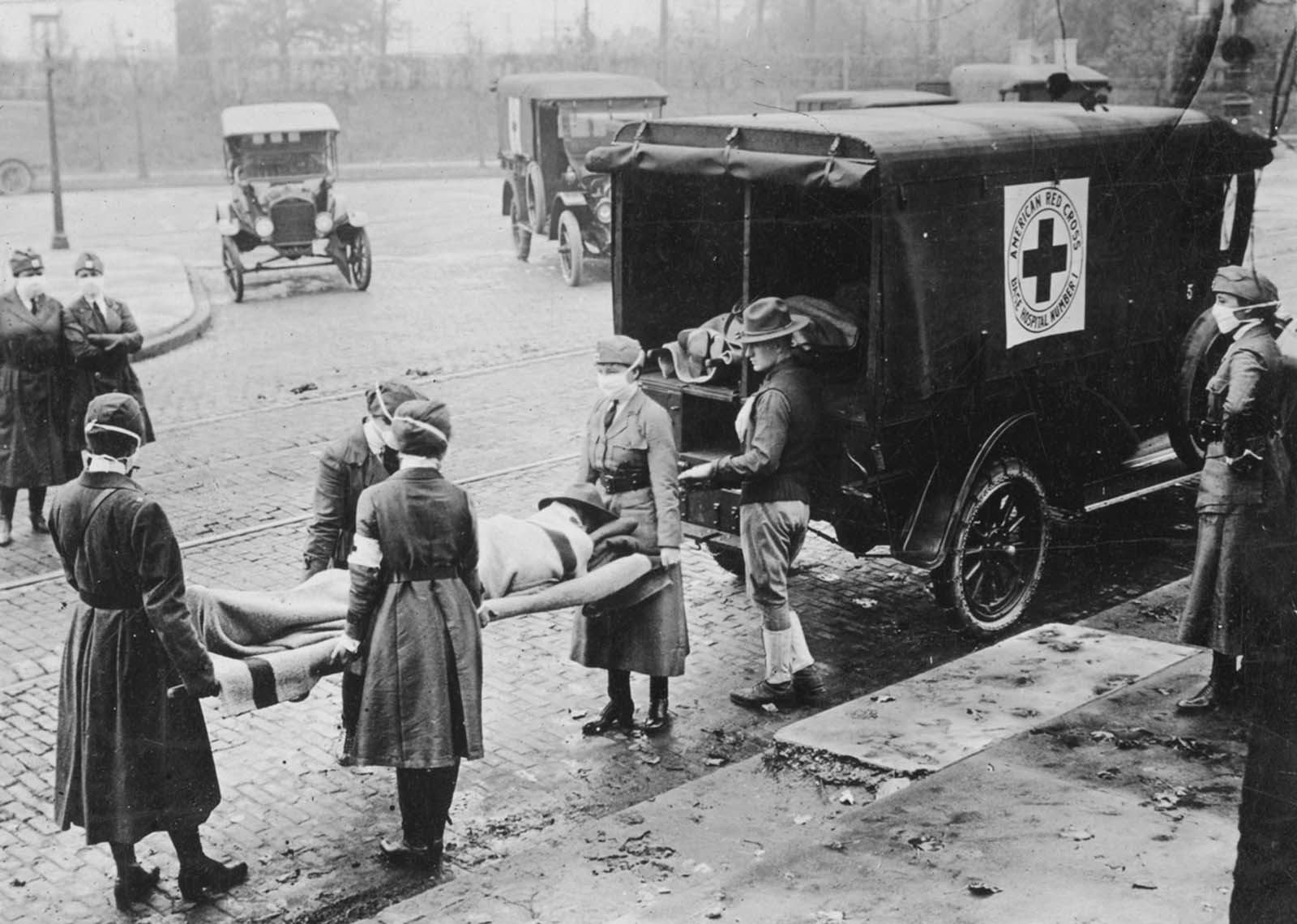 Red Cross Motor Corps on duty in St. Louis, Missouri, October 1918.