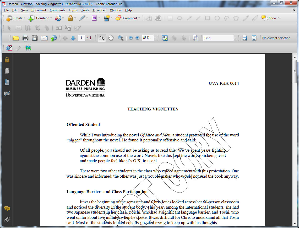 Acts of Leadership: Removing security in pdfs