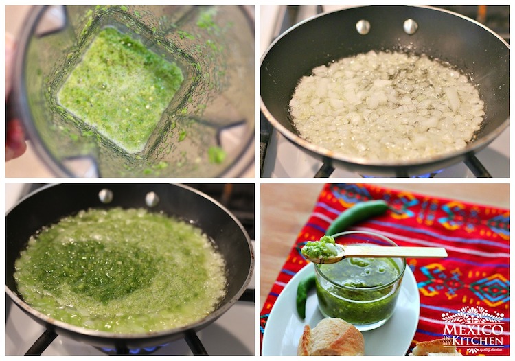 Fried Serrano Pepper Salsa Salsa de Chile Serrano Frita Traditional