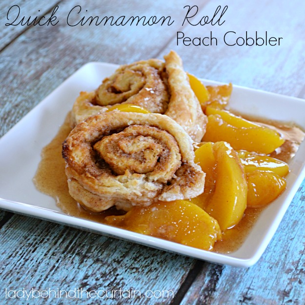 Quick Cinnamon Roll Peach Cobbler Yummy Recipe Cooking