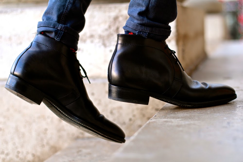 American Vintage BLazer - Skinny Jeans Asos - JM Weston Boots bottines - Arthur Socks chaussettes coeurs - noeud papillon bow tie Menlook - Mensfashion - Blog Mode Homme - dinh van menottes