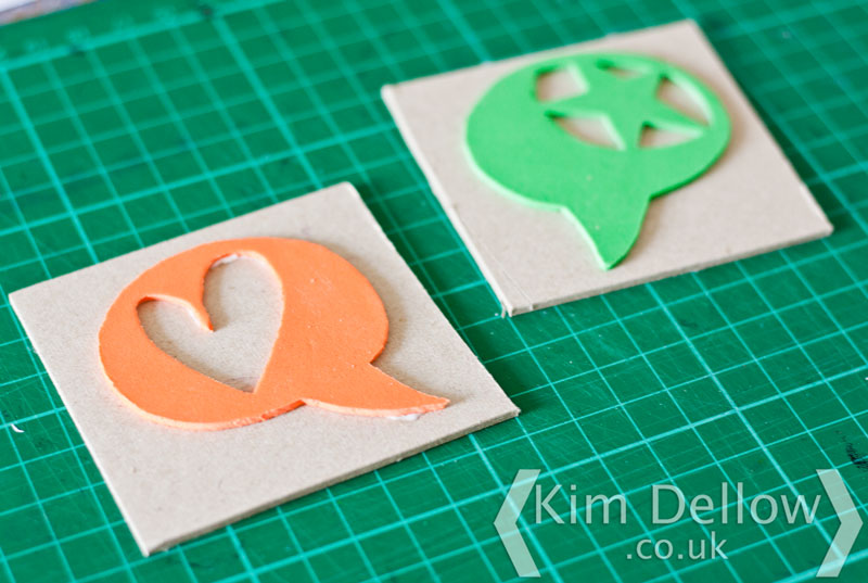 DIY Stamps made using the Cricut Explore