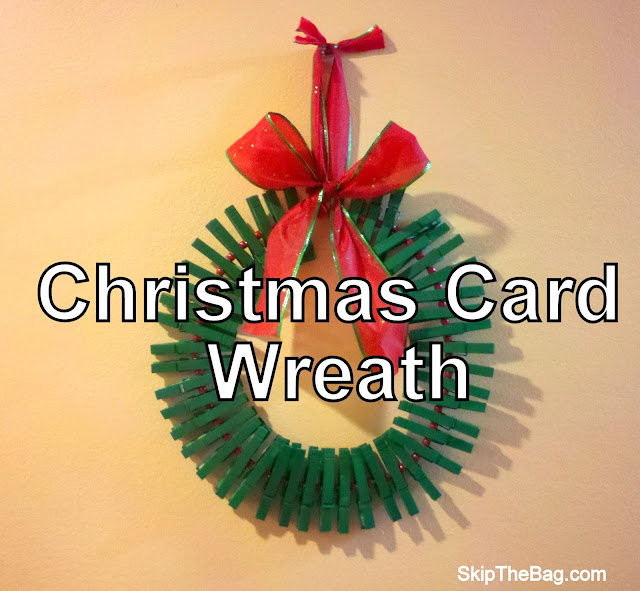 Skip The Bag Easy DIY Christmas Card Wreath