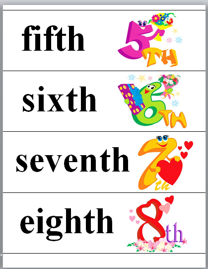 clipart ordinal numbers - photo #14