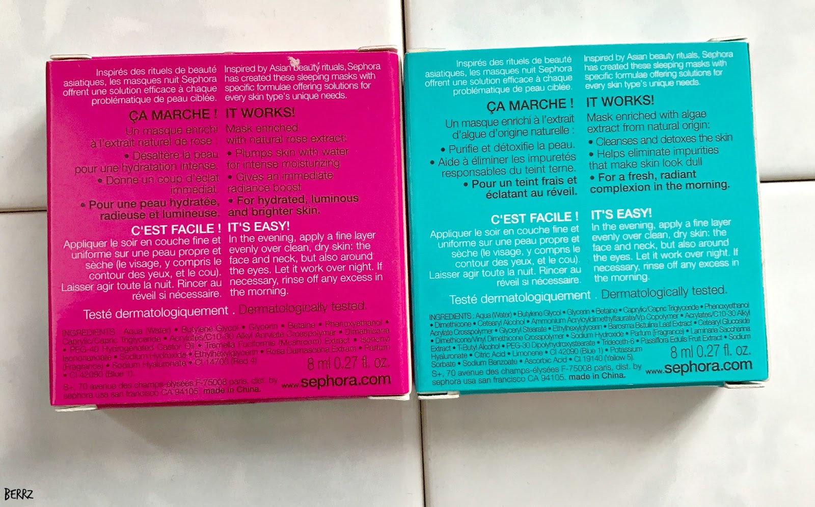 Beauty By Berrz Sephora's Sleeping Masks