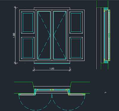 ventana 2d dwg