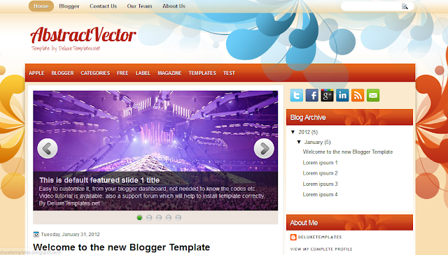 Colorful Blogger Template