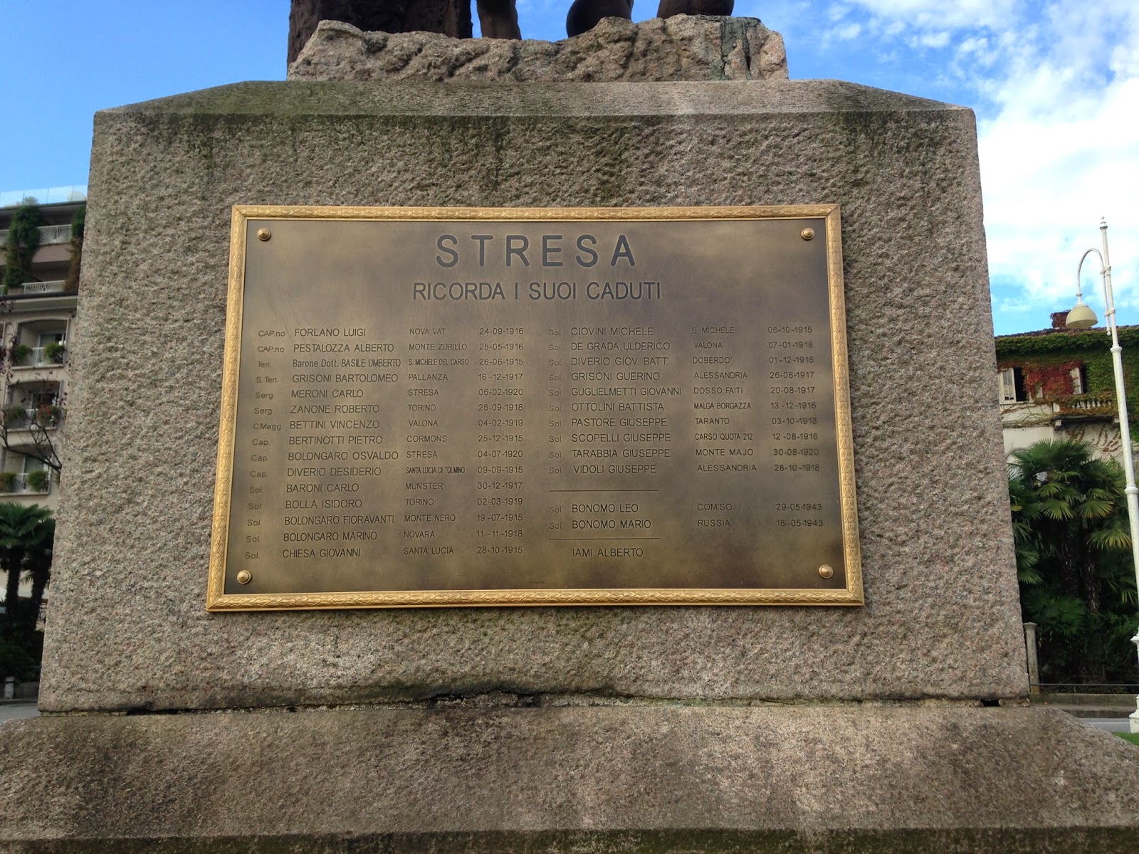 Three Historic Statues Along The Lungolago