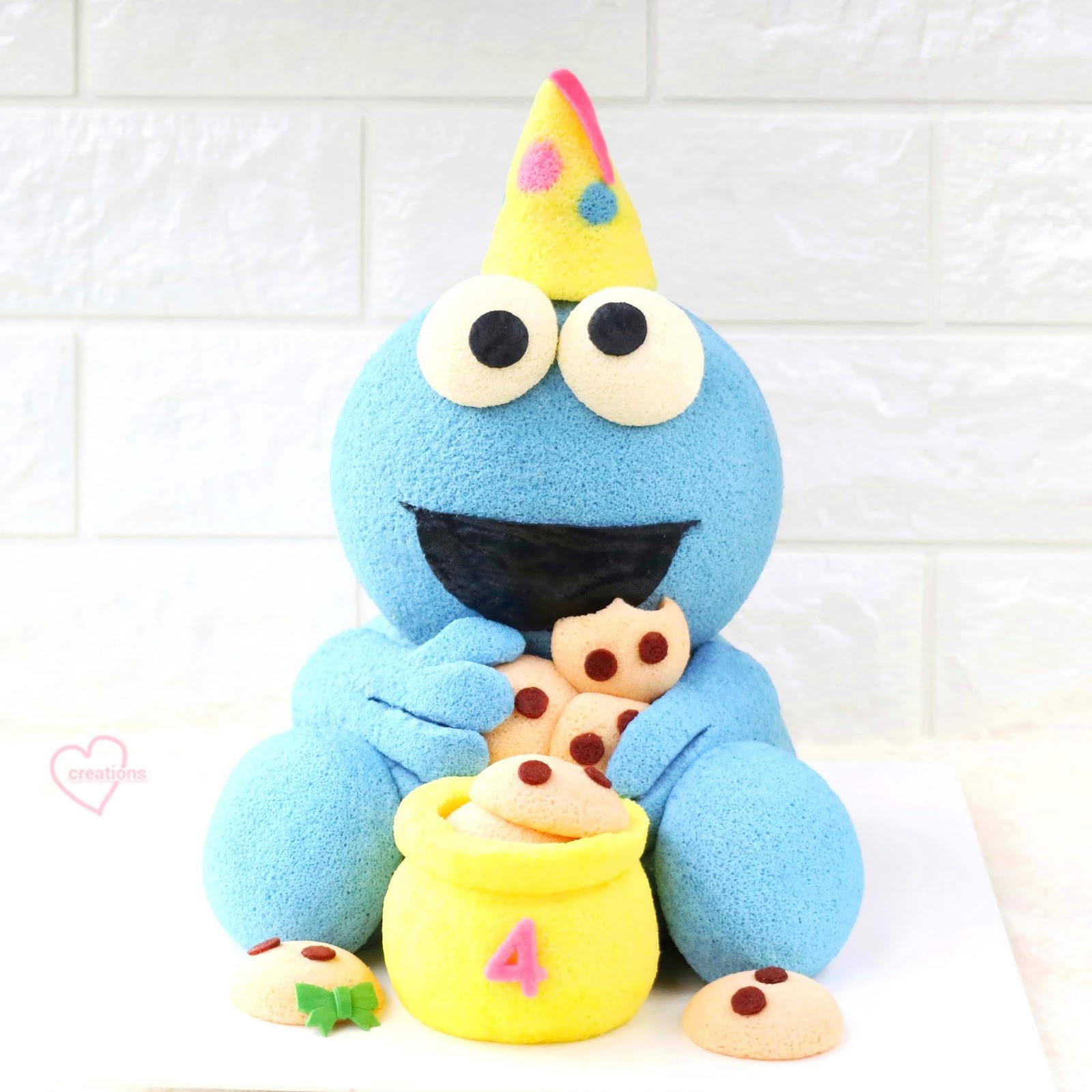 Loving Creations for You: Cookie Monster Chiffon Cake