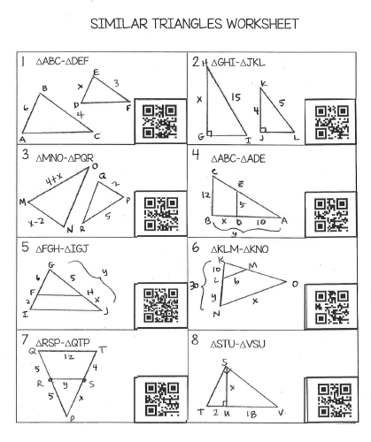 Similar Figures Worksheet Geometry Answers Key
