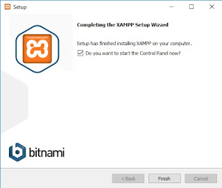 cara instal XAMPP di Windows 10.10 instal xampp to windows done - finish