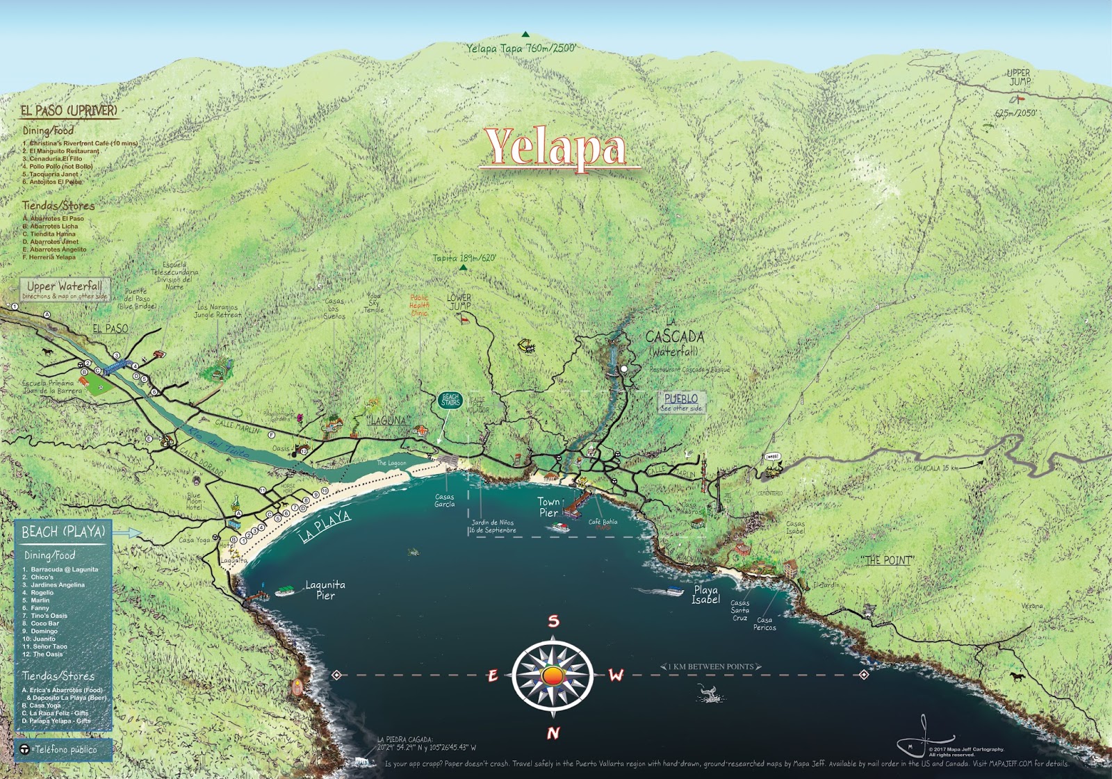 Mapa Jeff Cartography: Yelapa Map