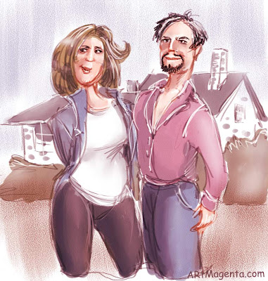 Get a wife through an estate agent, a caricature by Artmagenta.