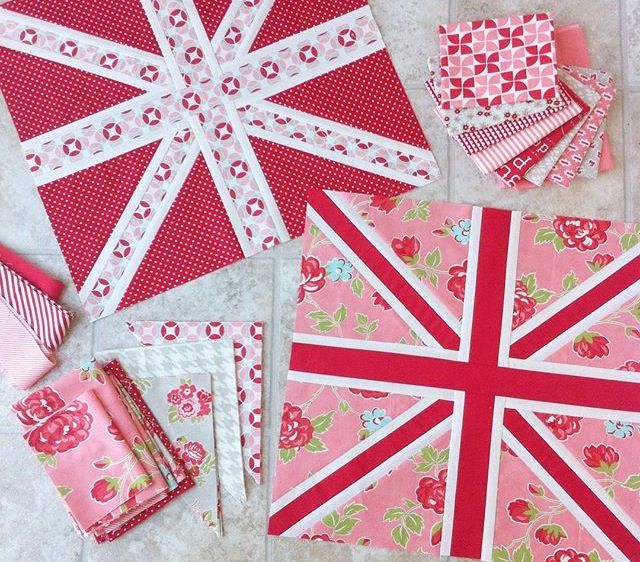 Woodberry Way Jumping Jacks Quilt in Red, Pink, and Grey